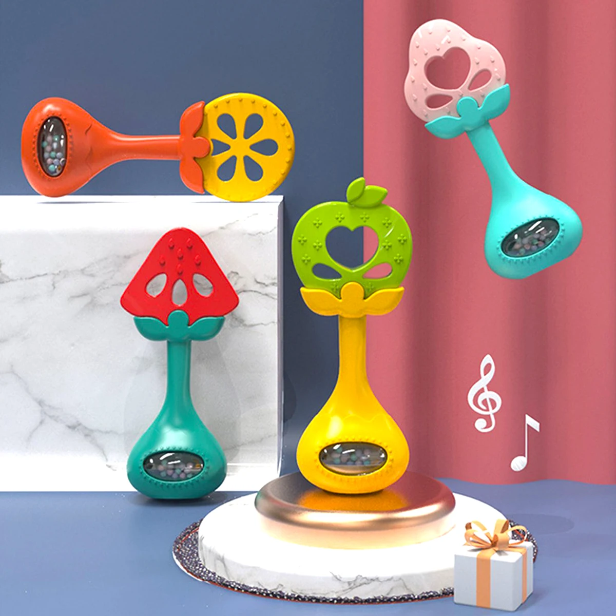 1 baby teether stick teether gel fruit for soothing teeth non-toxic can be boiled and bitten baby soothing toy teething toys silicone teething toys