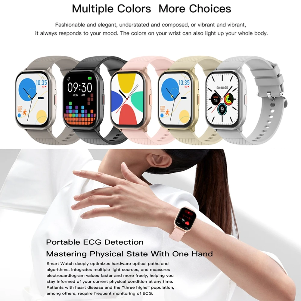 ChiBear Smart Watch Heart Monitor Smartwatch 2025New Android Electronic Sports Watches for Man Woman Fitness Tracker Android iOS