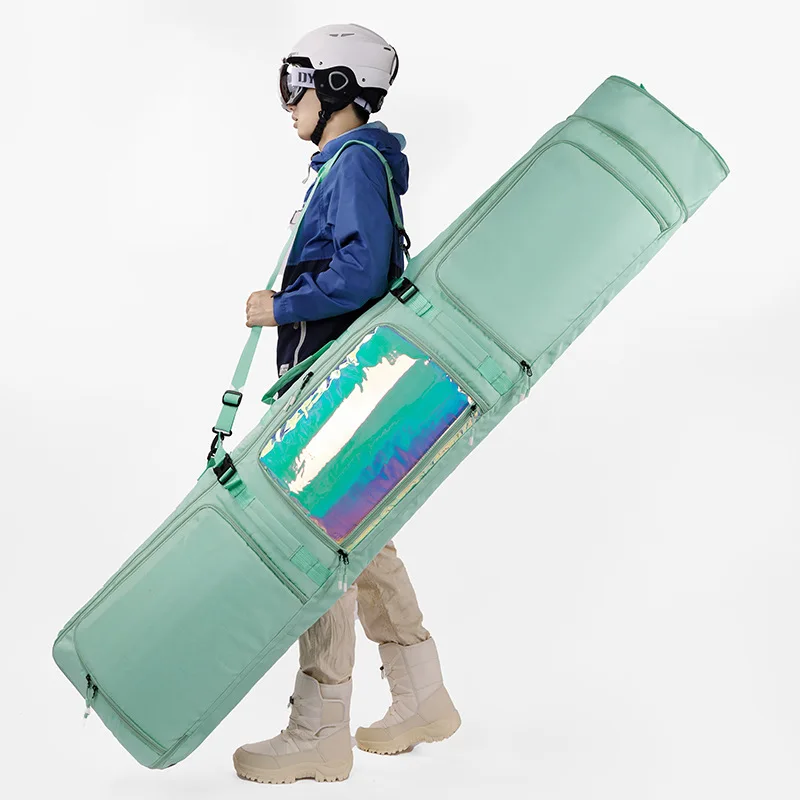 Ski Travel Bag With Boot Compartment - 185cm Waterproof Snowboard Carrier Bag