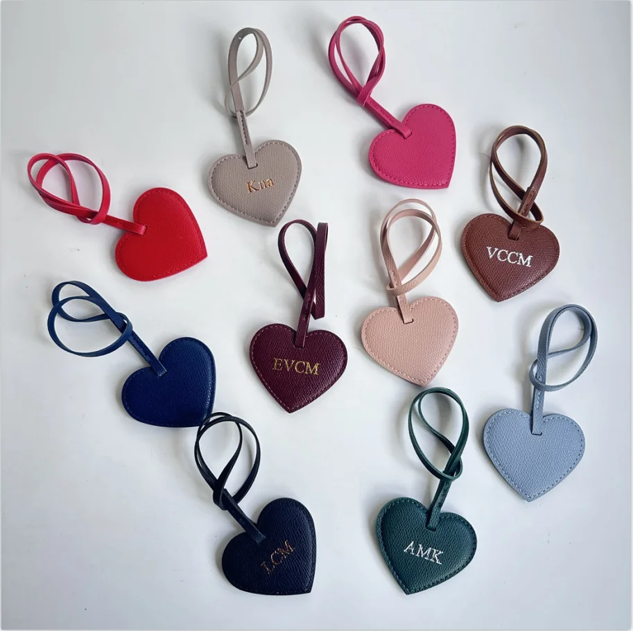 Personalized Five-Pointed Star Leather Keychain Pendant Gift