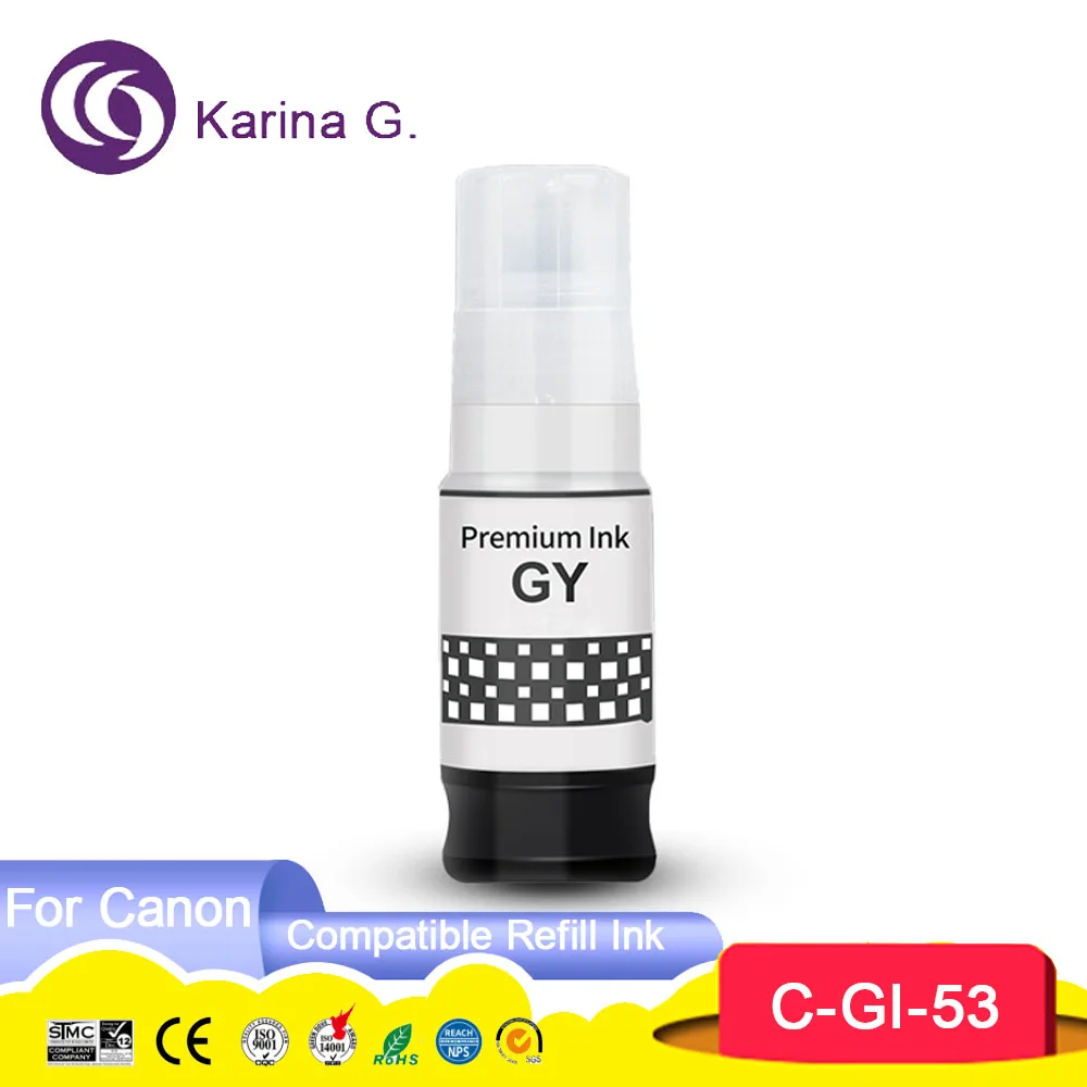 High Quality Compatible Water Based Refill Ink Bottle GI-53 GI53 GI 53 Refill Dy