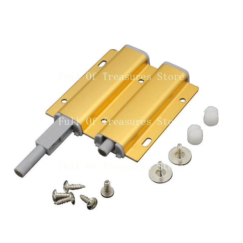 Aluminum alloy rebound device Large elastic force Magnetic suction Free handle Double open cabinet door Press elastic device
