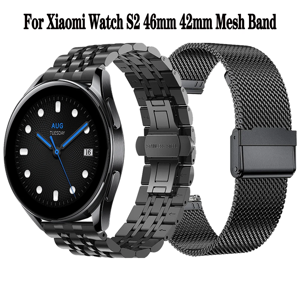 Tali Logam Baja Tahan Karat untuk Jam Tangan Xiaomi S2 46Mm 42Mm