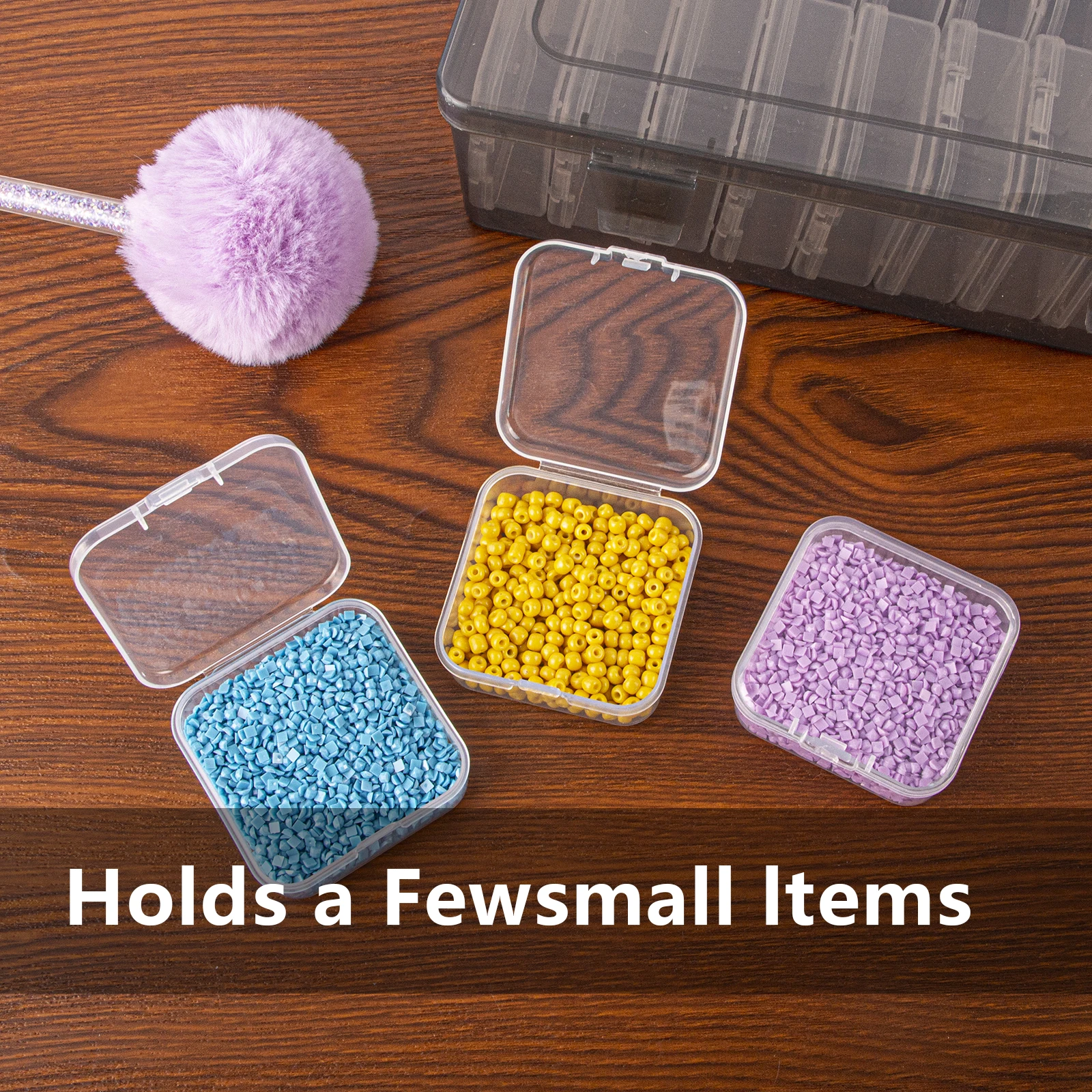 Small Bead Organizers 1 Set 30 Grid Bead Storage Containers Portable Organizer Storage Gift Diamond Painting Stone Beads