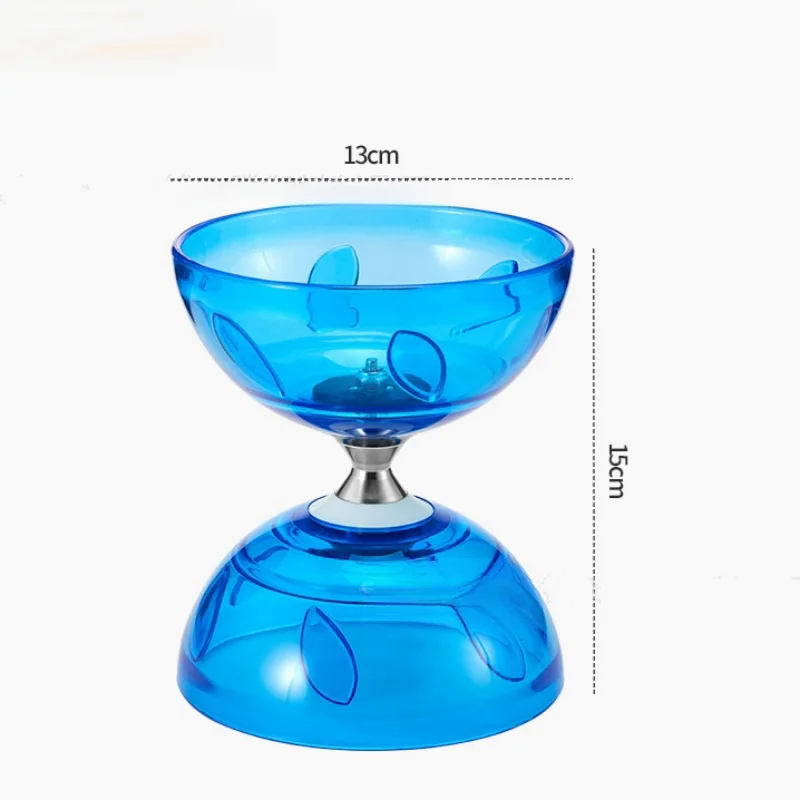 A Set Of Yo-Yo Toy Outdoor Fitness Toy Set For Children And The Elderly Three Bearing Soft Rubber Diabolo Double Head Pull Bell