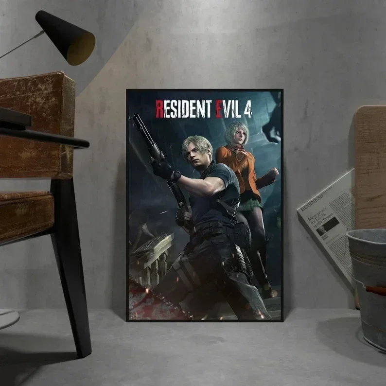 Classic Vintage Video Game Characters Canvas Wall Art Poster