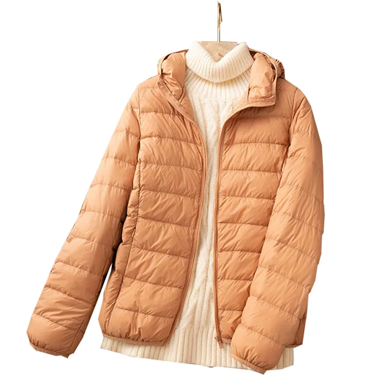 

Down Jacket Women Solid color Hooded Coat 2023 Winter New Casual Loose Jacket Fashion Down Coat Ladies