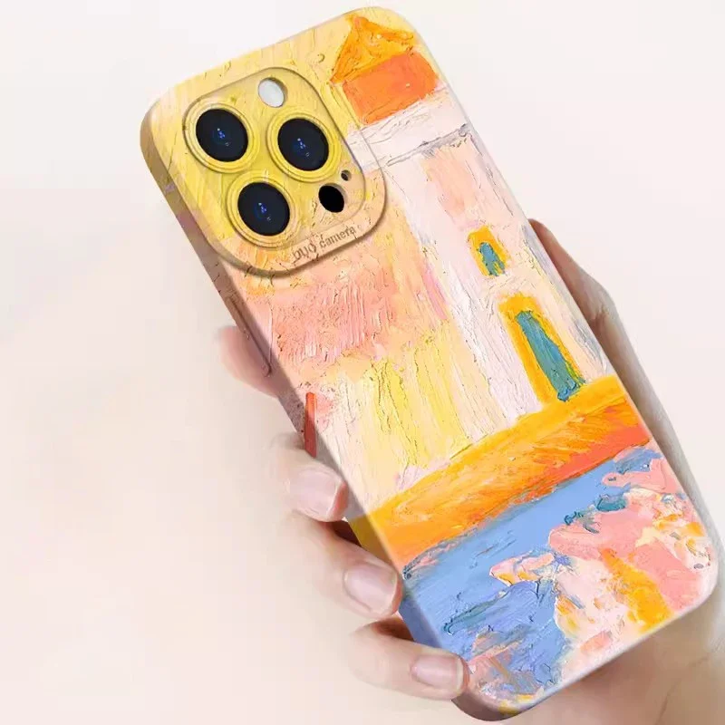 Pink Cherry Blossoms Van-Gogh Oil Painting Phone Case Cover