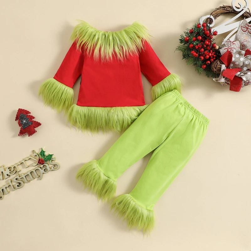 Kids Clothing Set Boys Girls Christmas Outfits 6M-7Y