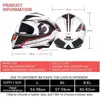 Casque Motocross à Double Lentille avec Bluetooth