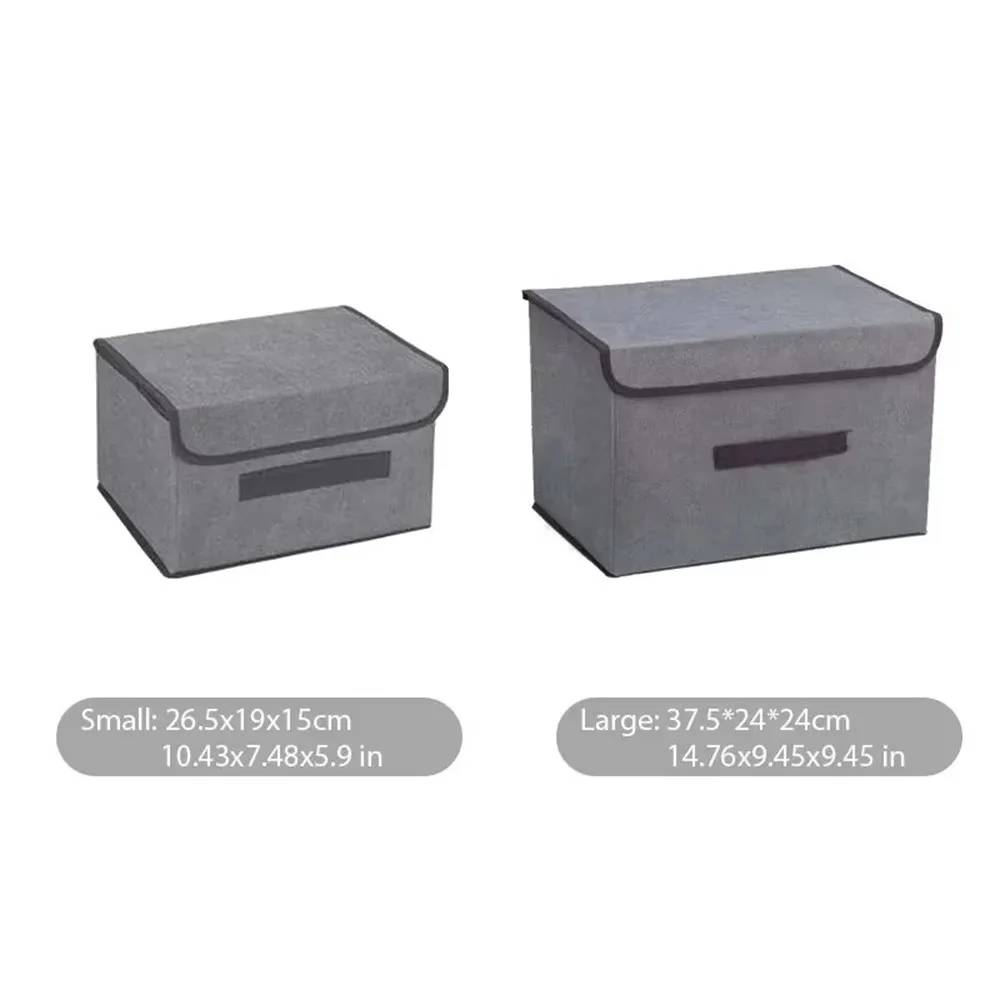 Fold Non Woven Fabric Storage Box Gray Home Supplies Clothing Underwear Sock And Kid Toy Storage Organizer Cosmetics 6