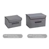 Fold Non Woven Fabric Storage Box Gray Home Supplies Clothing Underwear Sock And Kid Toy Storage Organizer Cosmetics 6