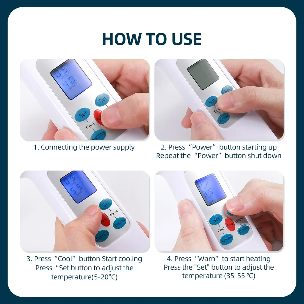 Cold Hot Compress Machine Ice Cryotherapy Reduce Edema Skin Cooler Warm Heating Therapy Relax Muscles Relief Pain Allergy Care 6