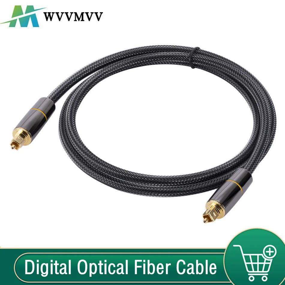 

WvvMvv Optic Audio Cable Digital Optical Fiber Cable Toslink 1M 2M 3M 5M SPDIF Coaxial Cable for Amplifiers Player PS4 Soundbar