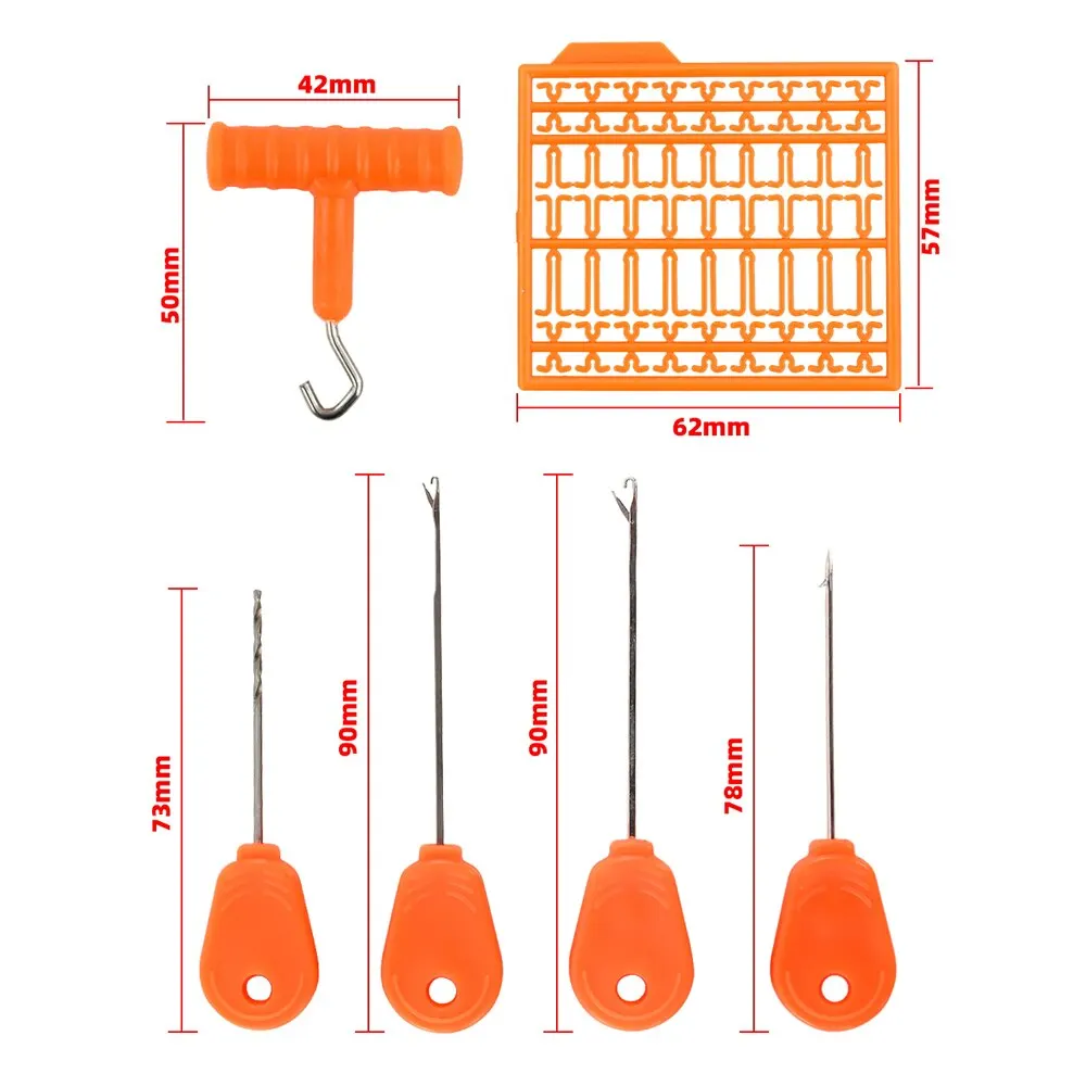 Hirisi Karpfenangeln Köder Nadel Kit 7, im Karton Angelköder Werkzeug Zubehör BT09 Angelzubehör – Detail 5