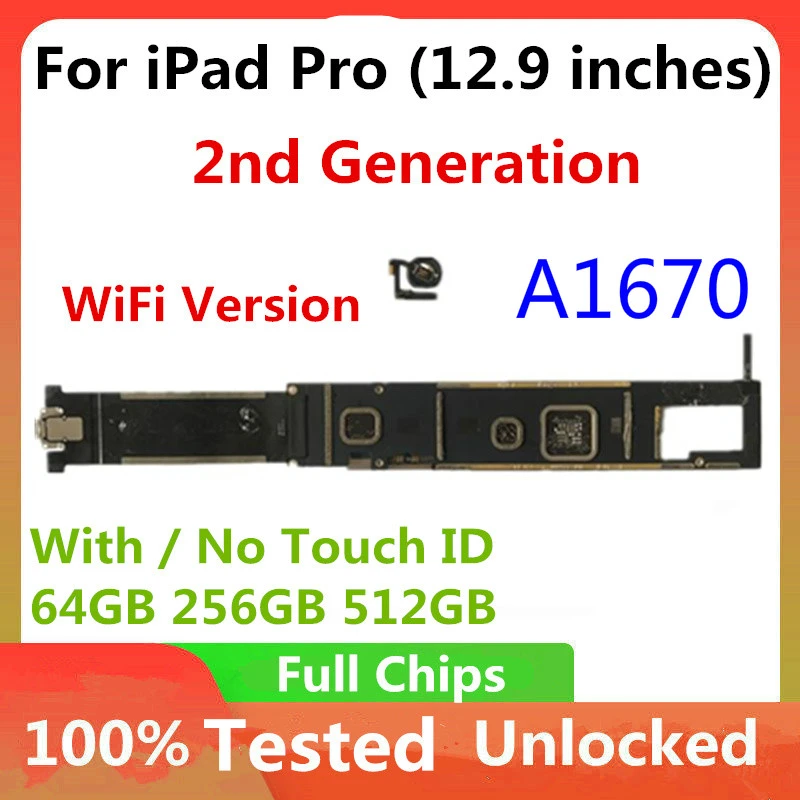 Official Version Wlan (a1670) For Ipad Pro 12.9 Inch 2nd