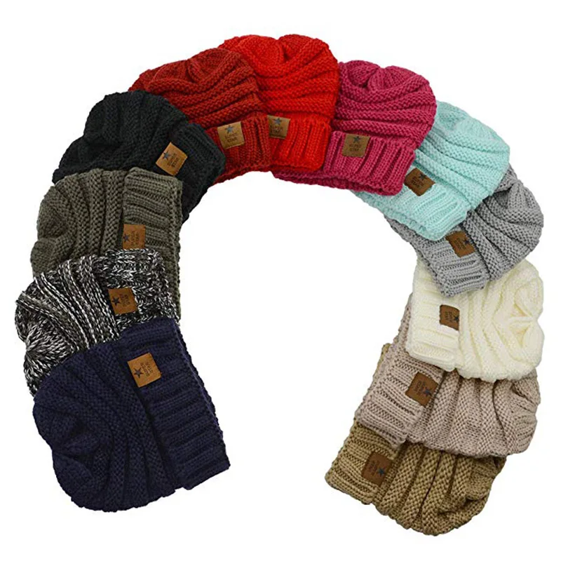 Merk superster caps dame warme winter voor dames meisjes gebreide muts dikke dames Skullies mutsen_voghion.com