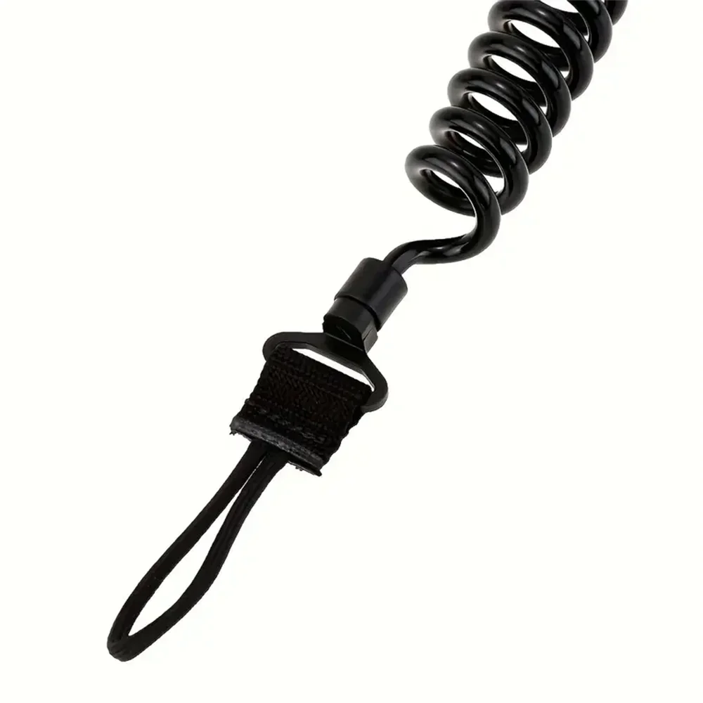 Elastic lanyard rope Multi purpose Spring Lanyard Outdoor Wear Resistant Elastic Key Chain Safety Rope Anti Loss Military Tactical Lanyard