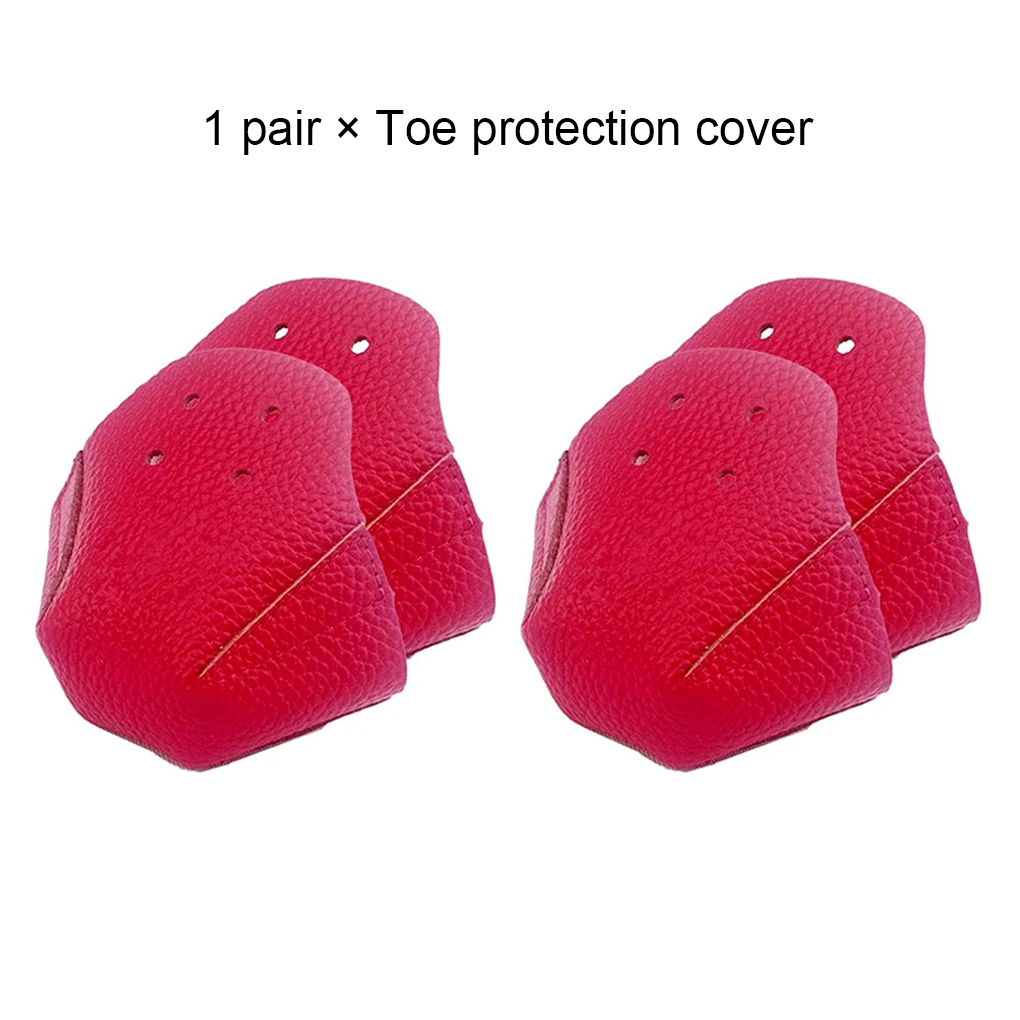 1 Pair Skates Roller Anti-friction Feet Toe Cap Guard Leather Skating Cover Protectors for Outdoor Training  Orange