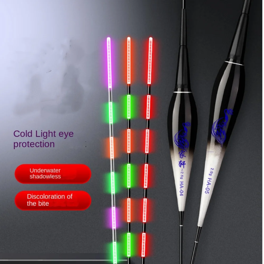 Flotteur électronique lumineux pour pêche de nuit - indicateur de touche avec tube coulissant et lumière verte