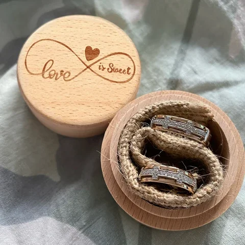 

Natural Rustic Wedding Wood Ring Box Engagement Ring Holder, Mr And Mrs, Will You Merry Me, Jewelry Trinket Storage Container