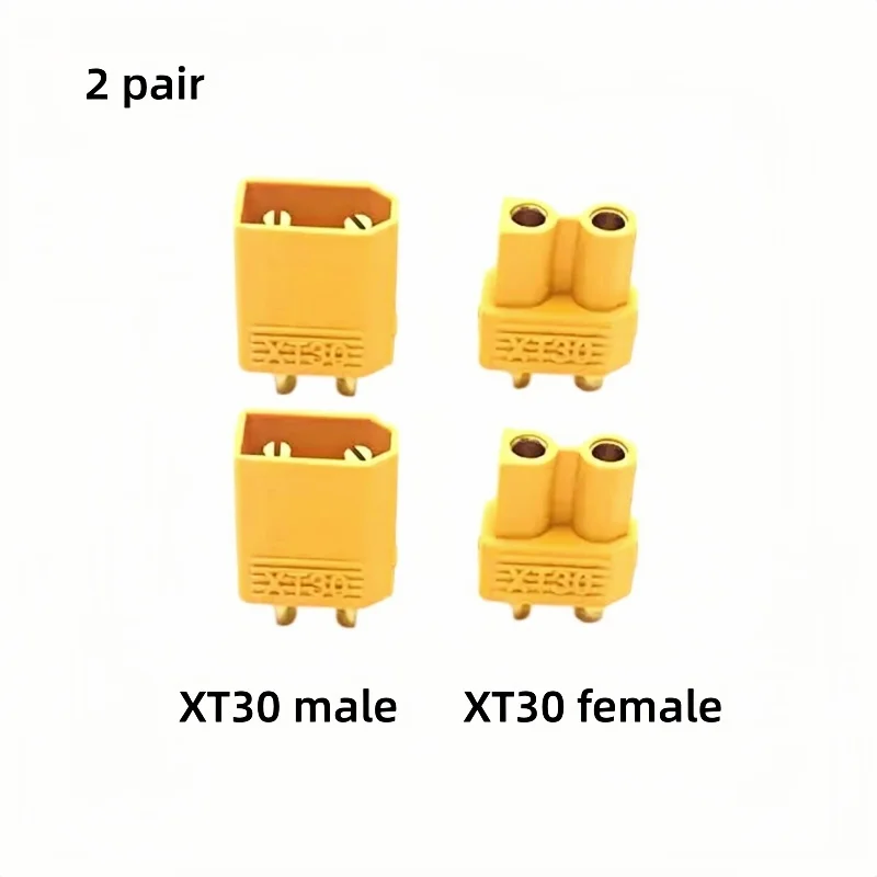 Gros plan sur un connecteur XT60 mâle et femelle, Achetez Lot de 5 Paires Connecteurs XT60 Mâle Femelle pour Batterie Lipo RC Drone