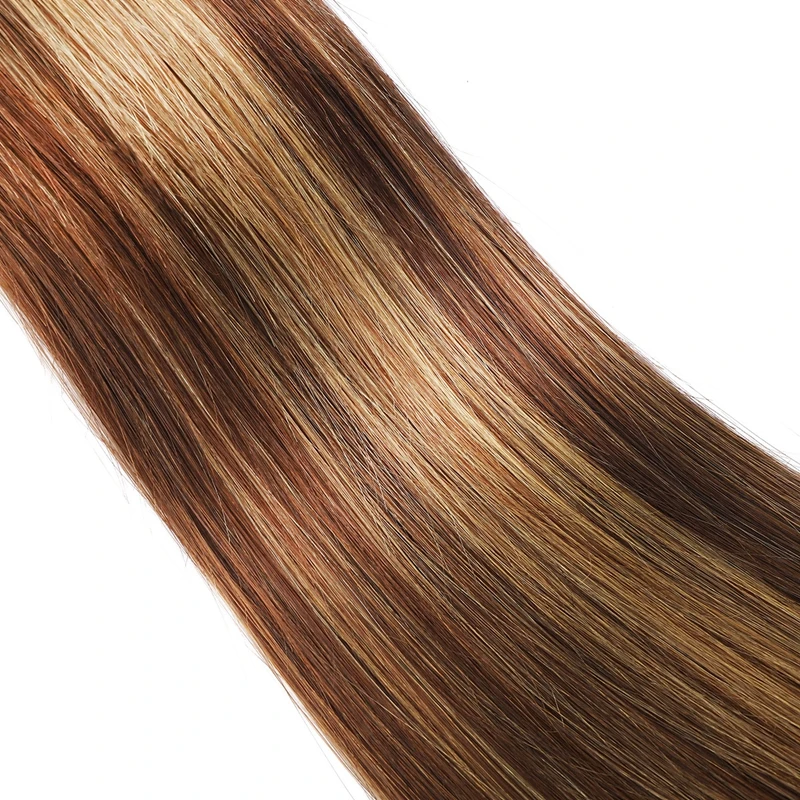 Liddy Colored Highlight Bundles Human Hair Weaving Weft Bone Straight Human Hair Bundles 3/4 Ombre Honey Brown Extensions