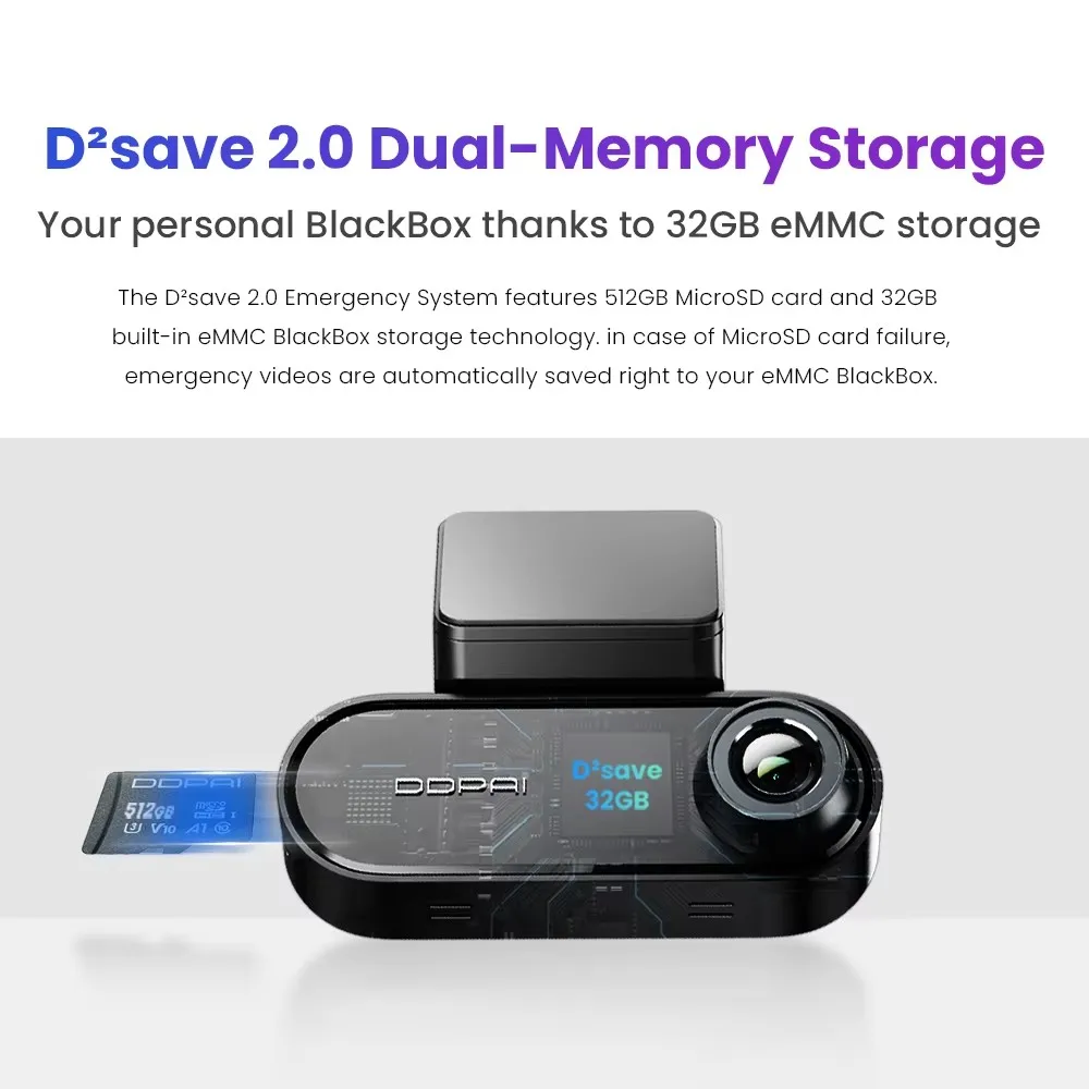 DDPAI N5 Dual 4K ドライブレコーダー DDPAI N5 Dual 4k Dash Cam Front and Rear Ultra HD Resolution