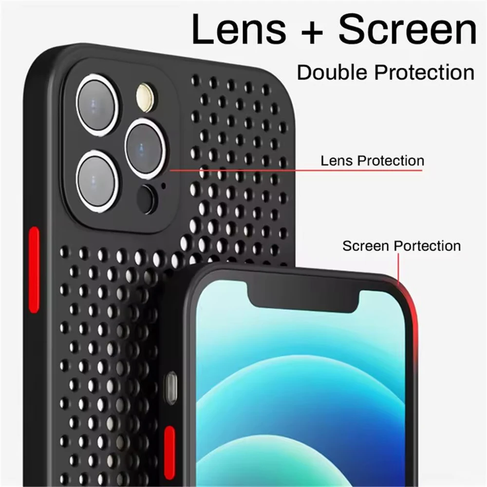 Breathable Cooling Soft Silicone Bumper Back Cover