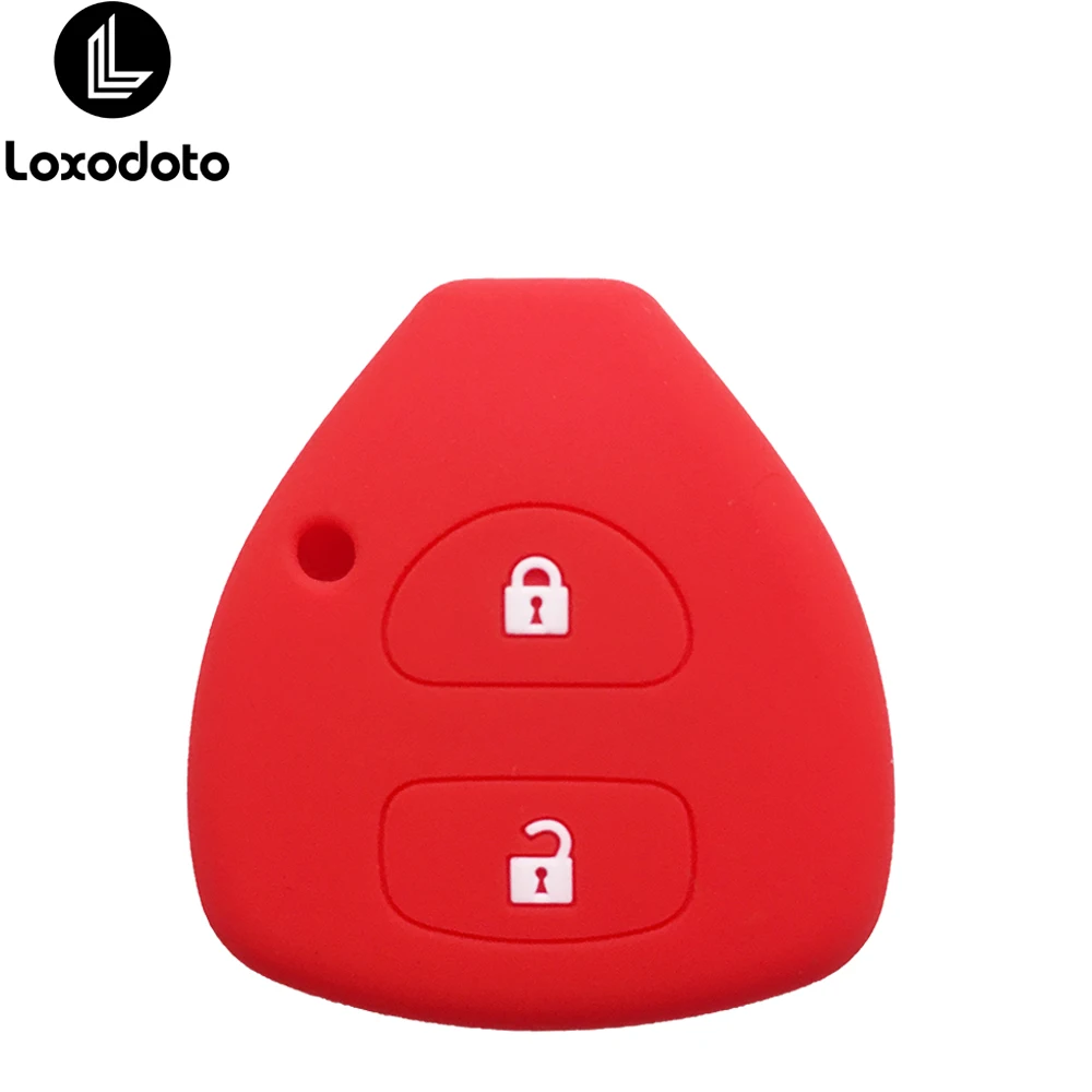 Car Key Case Silicone Car Key Cover Shell Chain for Toyota Rav4 Corolla etc.