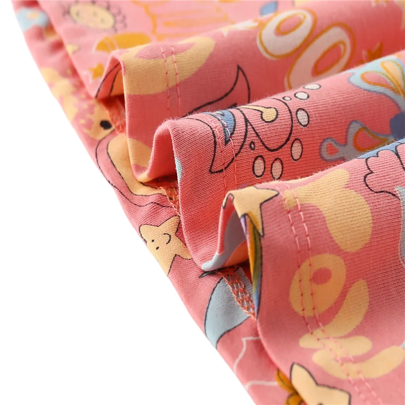Jumping Meters Modische Sommer-T-Shirts für Mädchen mit Tiermotiven, Babykleidung, kurzärmelige T-Shirts für Kleinkinder und Kinder – Detail 12