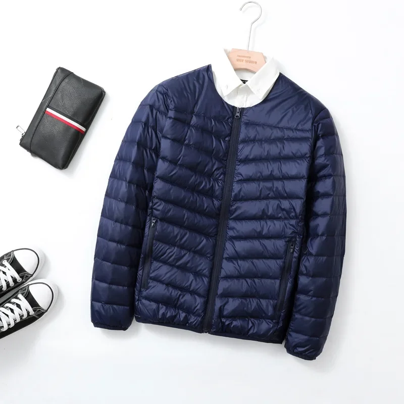 Men's Baseball Collar Ultra Light Down Jacket New Autumn Winter Male Liner Keep Warm Down Coat O-neck Puffer Jacket