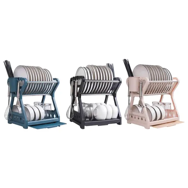 Restaurant Dish Rack Drainer Multifunctional Dish Storage Drain