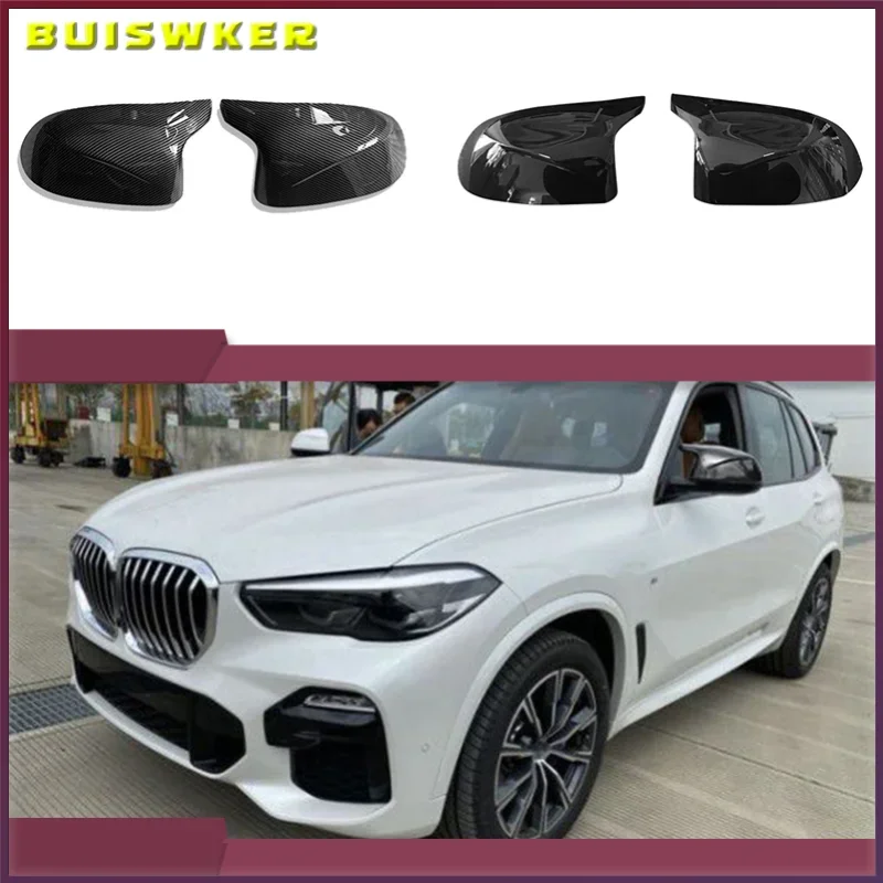 

Чехол для бокового зеркала заднего вида для BMW X3 X4 X5 X6 2014 2015 2016 2017 2018 F25 F26 F15 F16 аксессуары с узором из углеродного волокна
