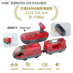 Deluxe Remote - Control Electric Train Set with Wooden Tracks and Magnetic Rail Cars - Perfect Gift (Fluorescent Green)