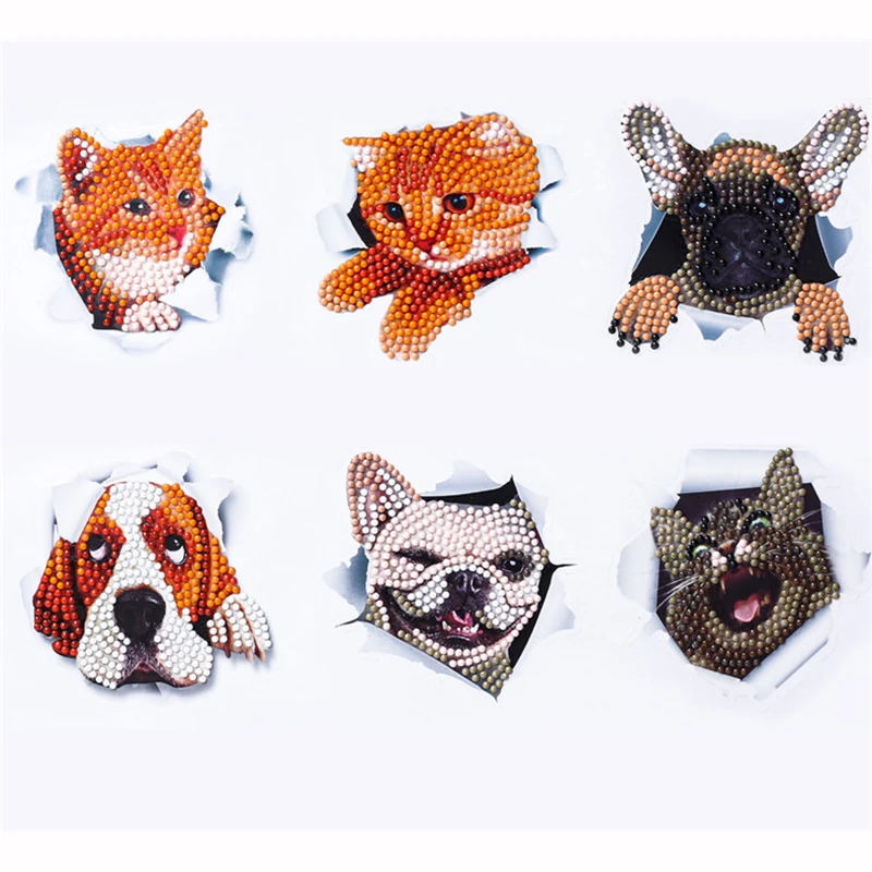 Diamond Painting 5D DIY Diamond Painting Kits for Kids Dog Pattern Paint with Diamonds by Numbers Kit Easy to DIY Shine Sparkle Mosaic Stickers