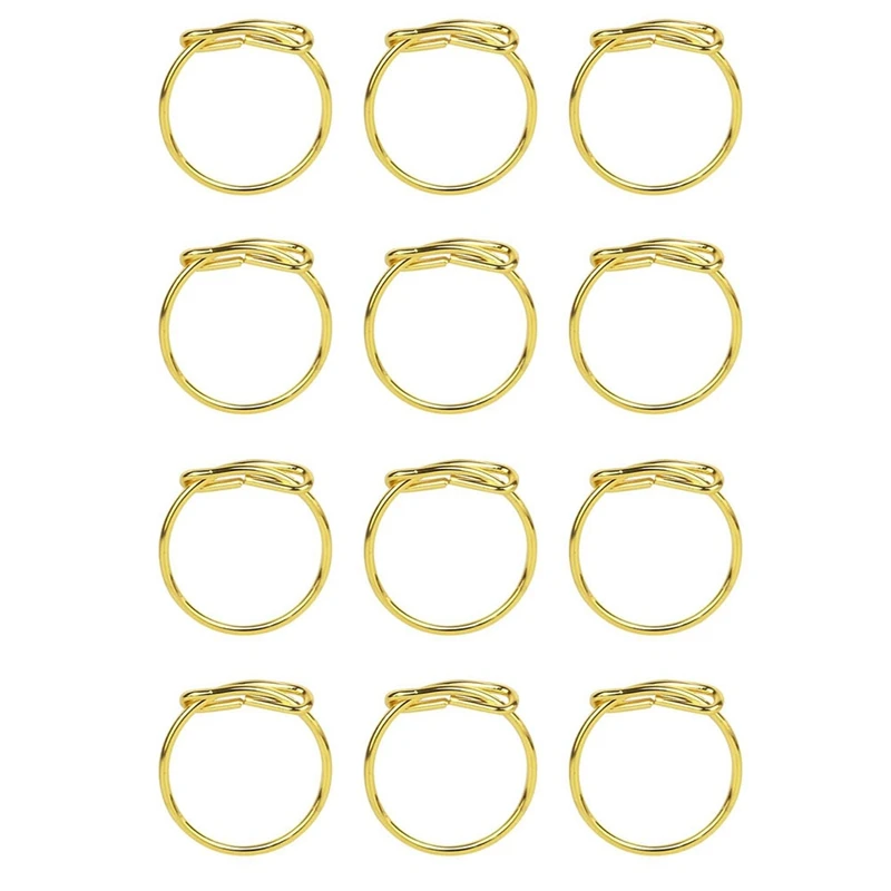 

Set Of 12 Napkin Rings Metal Serviette Ring Gold Napkin Holder Rings Christmas Napkin Rings For Table Decor