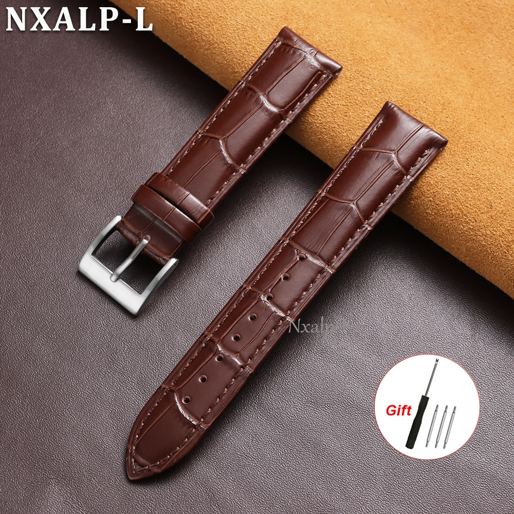 Elegant Calfskin Leather Watch Band - Universal Fit Wristband