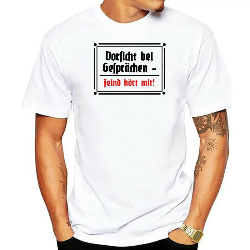 T-Shirt Vorsicht Bei Gesprchen Feind Hort Mit Gr S-Xxl Wh Wk2 Wehrmacht #1