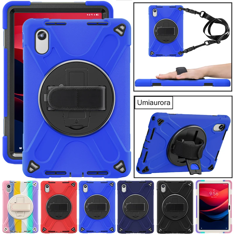 Heavy Duty Rugged Tablet Case with Stand and Strap - Shockproof