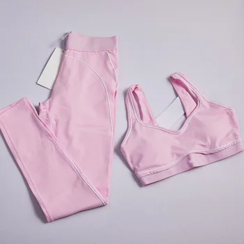 2026 Summer Women's Fashion Slim Fit Tank Top and Fitness Pants Sports Running Jump Rope Set Two Piece Set 1