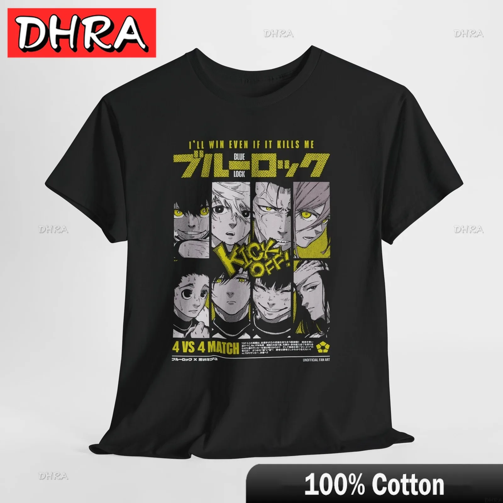 Unisex Blue Lock Anime Graphic Cotton Tee - Short Sleeve Summer Top