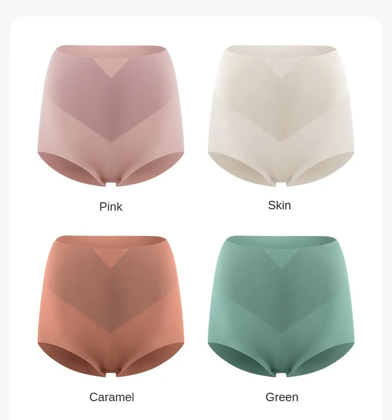 3PCS Ice Silk Control Panties With Belly Tightening Ultra-thin Women Underwear Sexy Lingerie Waist Trainer Body Shaper Women's