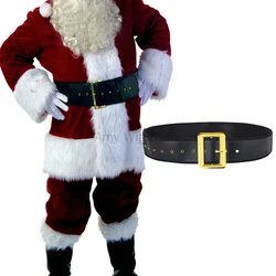 Santa Claus Wide Belt for Men Santa Claus Costume Belt Black and Gold Men's Christmas Belt Costume Accessories