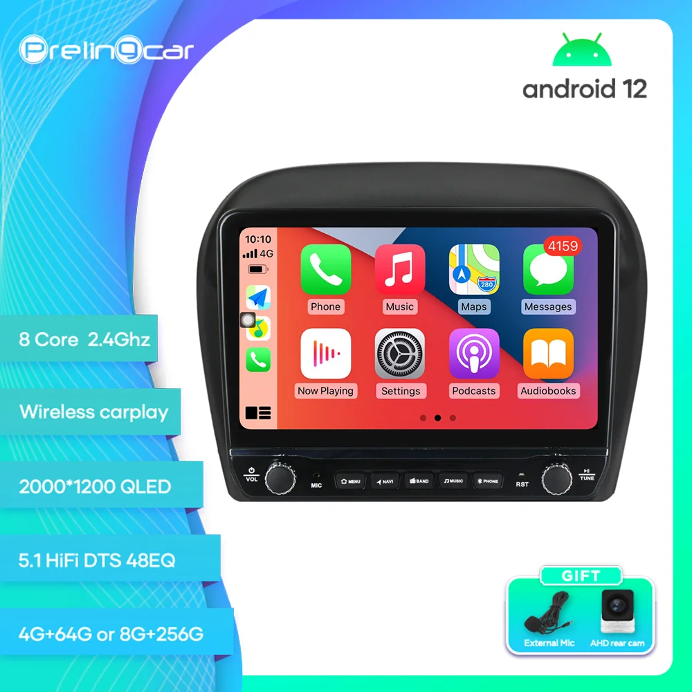 

Prelingcar для Mitsubishi ASX 2016-2022 Android 12 автомобильный монитор 8 256g Carplay RDS GPS Встроенный 2din Радио DVD плеер 5,1 HIFI DST