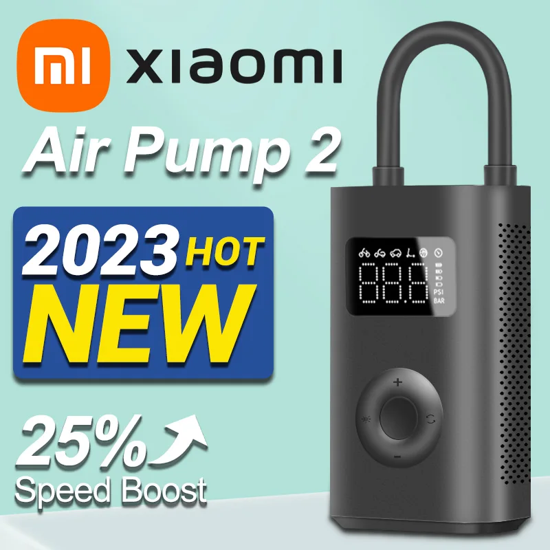 Xiaomi Air Pump 2 Mijia Electric Air Compressor Treasure 150PSI Type-C LED  Multitool Inflator 