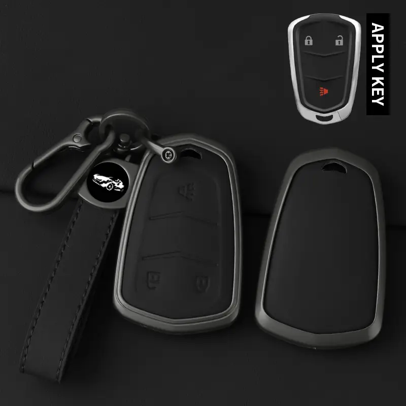 High Quality Leather Metal Car Key Case Cover Shell Fob for Cadillac 2015-2019 Escalade ATS CTS CT6 XTS XT5 SRX 3 4 5 6 Buttons - Image 17
