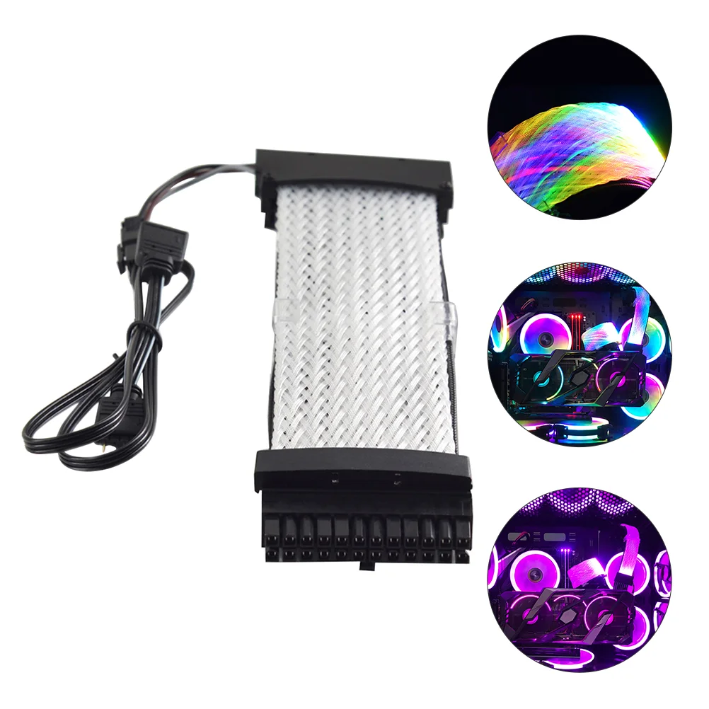 

Удлинитель кабеля RGB, 24-контактный удлинитель кабеля ATX для материнской платы