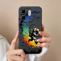 Floral Oil Painting Silicone Protective Phone Case - Ultrathin Soft Cover & Bumper for Infinix Smart 9 (TYB471)