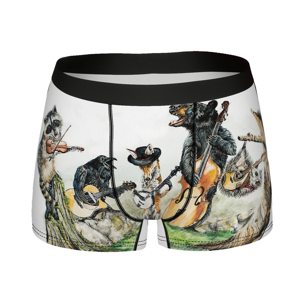 

Wild Animal Music Man's Boxer Briefs Underpants Forest Animal Highly Breathable Top Quality Sexy Shorts Gift Idea